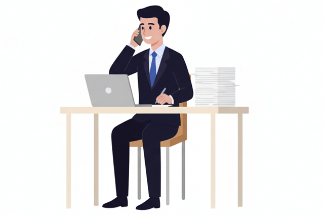 オンライン会議をする女性